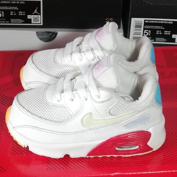 NIKE AIR MAX 90S KIDS US SIZE 7C " CUSTOMIZED" GREAT CONDITION "USED ITEM" - Picture 8 of 9